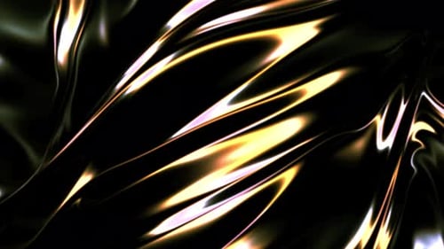 Abstract Flowing Gold and Silver Shimmering Liquid Background
