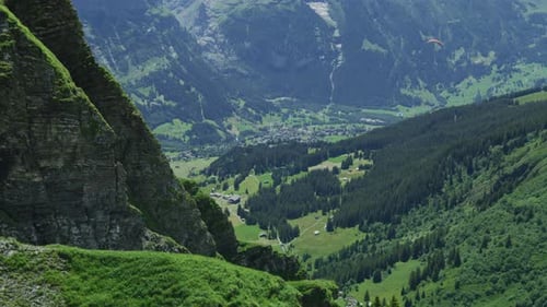 Grindelwald village and the Bernese Alps, Switzerland