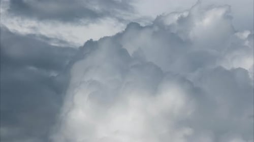 Dramatic Gray Storm Clouds Moving in Time-Lapse