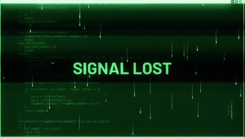 Signal Lost On Digital Glitch Hacker Screen 4K
