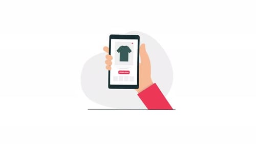 4k Online Order Concept Animation Video