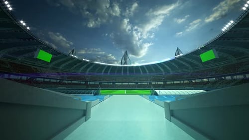 Player's View Entering a Stadium