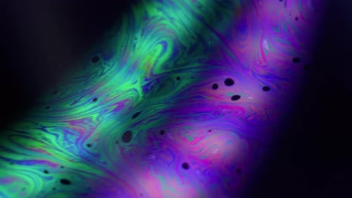 Pintura de neón fluida, fluida y desenfocada para derrames