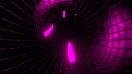 Zyanfarbener und rosafarbener Infinity-Neon-Portal-Hintergrund Vj Loop I 4K