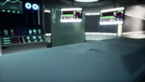 Animated Futuristic Sci-Fi Control Room Background