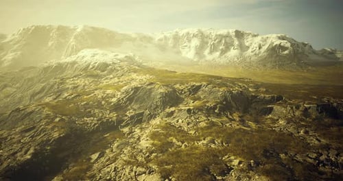 Majestic Mountain Landscape Showcasing Rocky Terrain and Soft Lighting