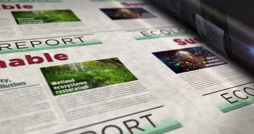 Sustainable green eco industry newspaper printing press