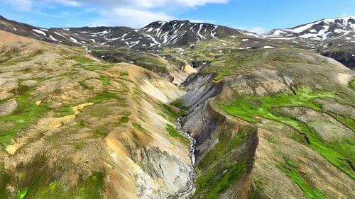 Mountain Range River Summer Hill Nature Canyon Epic Drone Aerial Landscape