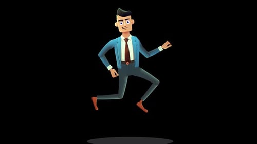 Animated Businessman Character Dancing Loop Animation