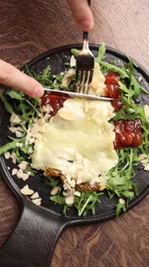 Guests enjoy delicious European cuisine at the restaurant. close-up