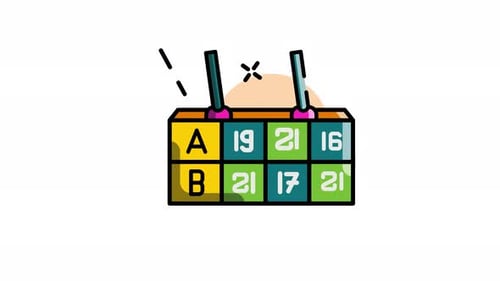 Animated A/B Testing Data Comparison Icon Graphic