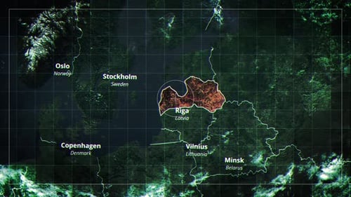 Futuristic Digital Map Scan Glitch Reveal