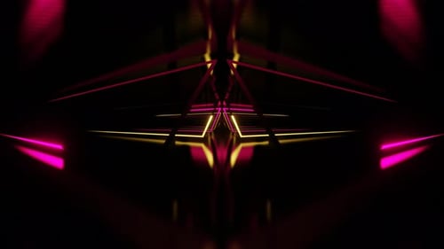 Pink And Yellow Neon Shapes Area Background Vj Loop In 4K