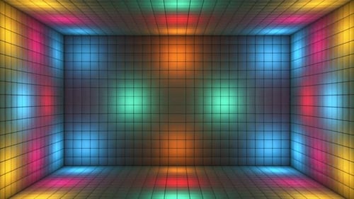 Cubos iluminados intermitentes alternativos Broadcast Hi-Tech Room Stage 35