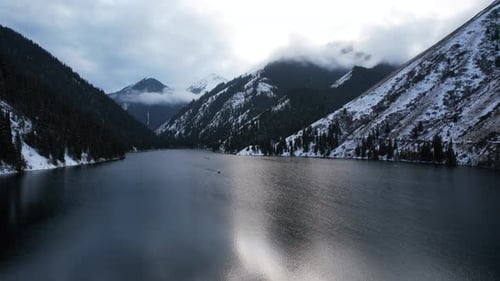 Incredible Smoothness of Water of a Mountain Lake