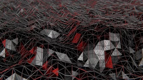 Abstract Geometric Wireframe Mesh Digital Background Animation