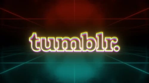Tumblr logo animation retro background