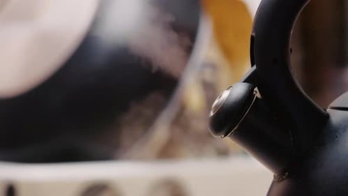 Steam Coming From Spout of Tea Kettle