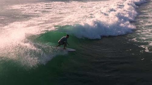 Dramatic Surf Action Vivid Scene Of Surfers Riding Powerful Waves