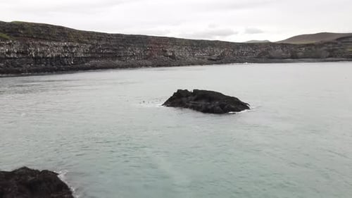 Aerial view over Krísuvíkurberg Cliffs, Iceland