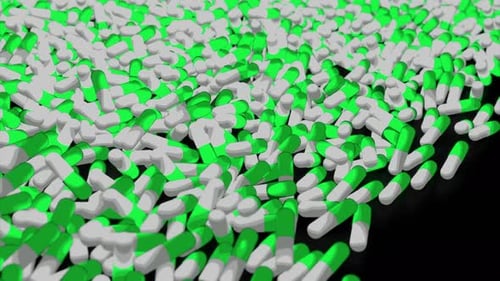 Black Background with Lots of Pills