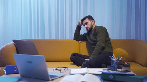 Anxious and stressed businessman.