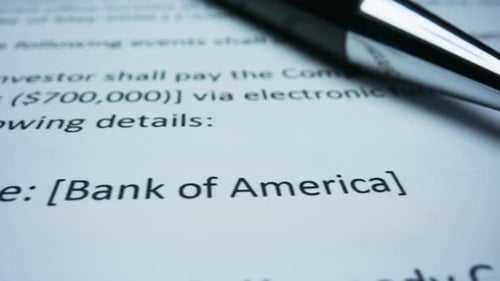 Closeup Pen Lying on Business Contract. Dolly Stot Law Document with Approved