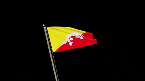 Transition du drapeau du Bhoutan