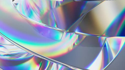 Dynamic Iridescent Fluid Abstract Motion Background