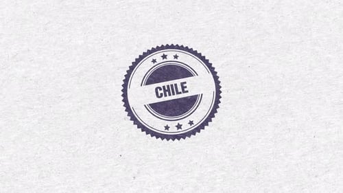 Chile Golden Rubber Stamp