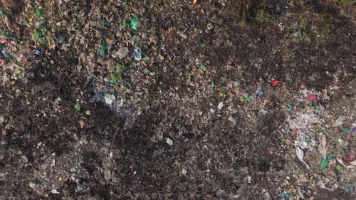 Plastic trash floating in polluted city river showing severe water pollution