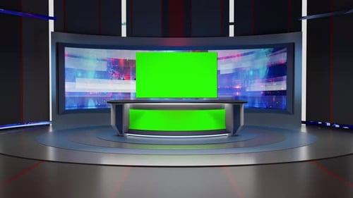 3D Virtual News Studio Ab005 Hintergrundschleife