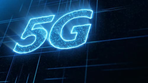 5G High speed wireless internet data technology symbol