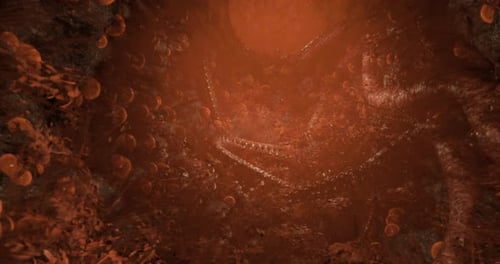 Exploring the Surreal Depths of an Abstract Orange Dimension