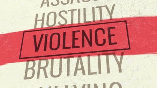 Violence 3D Scrolling Title Animation