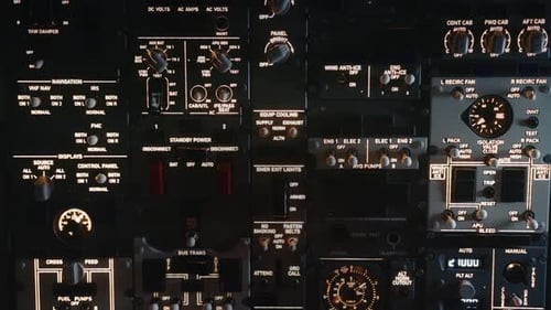 Airplane Cockpit for Flight Pilot and Pilotage Navigation of Piloting Aviator