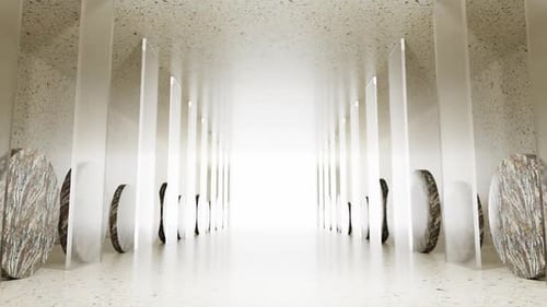 Minimal Studio Room Glass Square Sheet And Circles Backdrop 01 HD