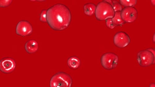 red apple fruit animation background video design
