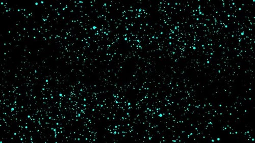 HD 3D animation. Natural Organic Dust Particles Floating On Black Background