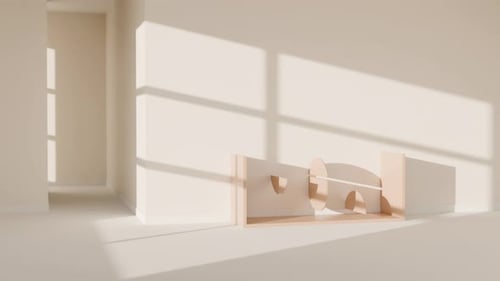 Animation de meubles satisfaisante en boucle 3D
