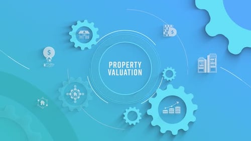 Animated Property Valuation Infographic with Flat Design Icons