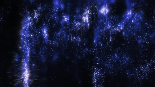 Funkelnde blaue Partikelschleife