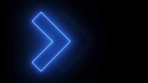 Neon Blue Arrows Sign L
