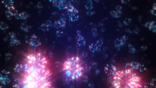 Colorful Blurr Particles Moving Irregularly