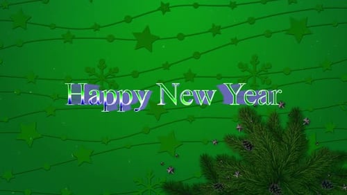 New Year Celebration Decorative Text Reveal Animation