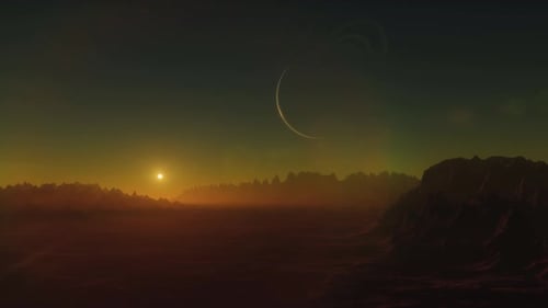 Rocky Surface of an Alien Planet