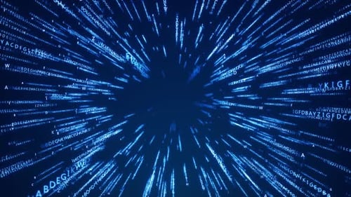 Abstrakte Neonlichtlinien bewegen sich in Zeitlupe