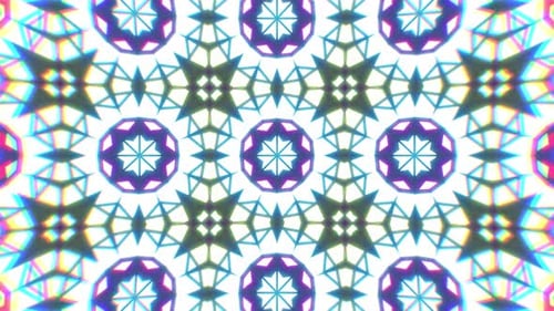 Festival Neon Light Geometric Tile Art Vj Loop