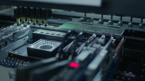 Automated Machine Assembling Circuit Board in Factory