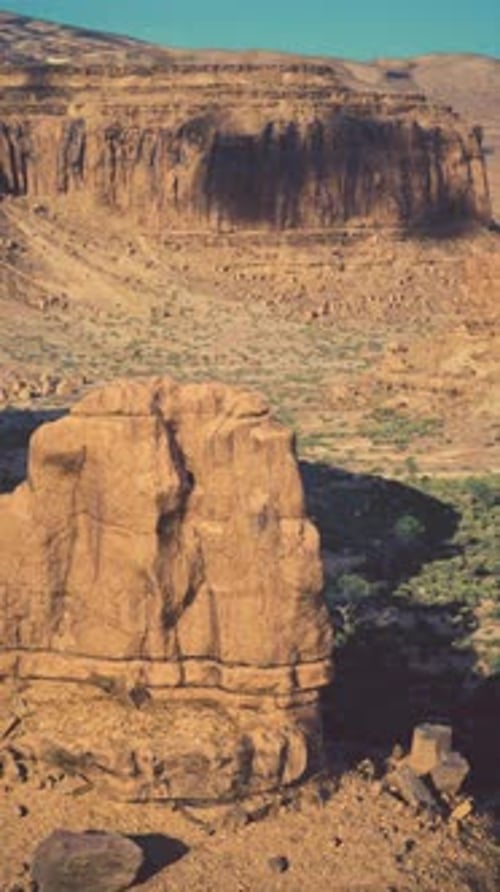 Massive Rock in Nevada Desert
